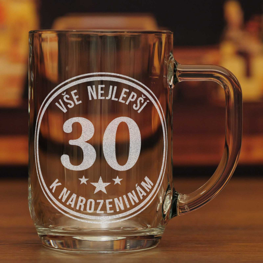 Půllitr na pivo k 30. narozeninám