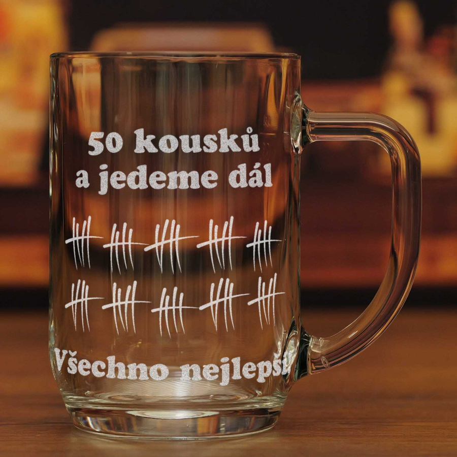 Půllitr pro pivaře k 50. narozeninám