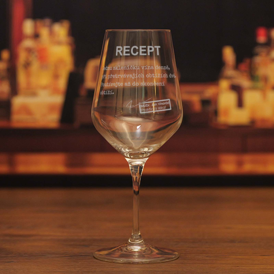 Sklenice Recept na víno
