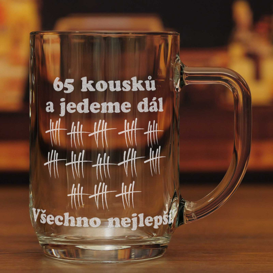 Půllitr pro pivaře k 65. narozeninám