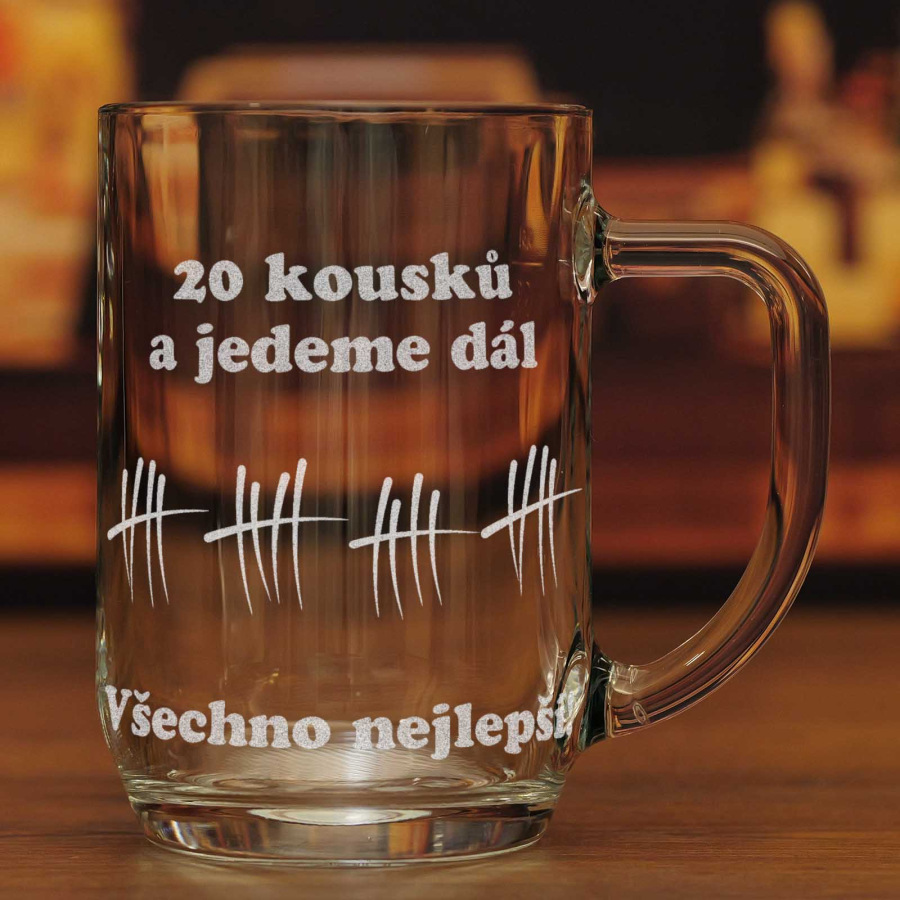 Půllitr pro pivaře k 20. narozeninám