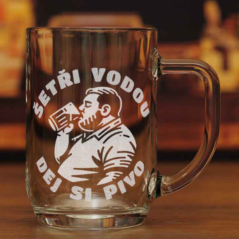 Půllitr Šetři vodou, dej si pivo