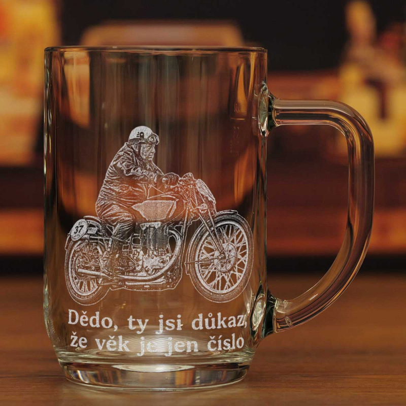 Dárek pro motorkáře - půllitr s fotkou 1