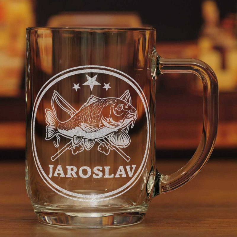 Půllitr pro rybáře se jménem 2