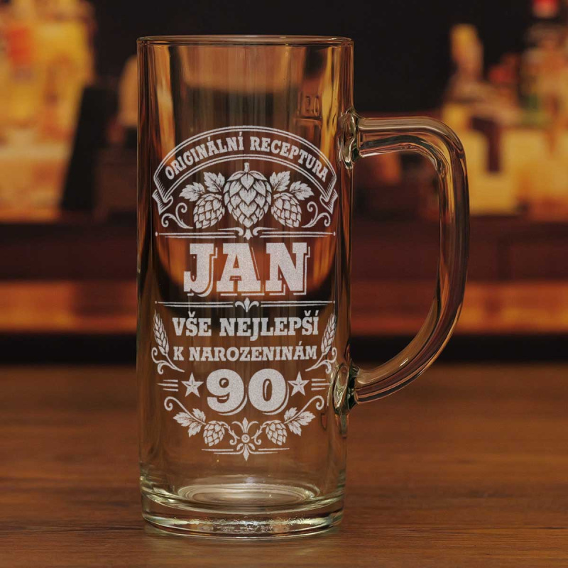 Retro půllitr na pivo k 90. narozeninám