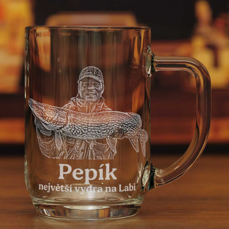 Dárek pro rybáře - půllitr s fotkou 1