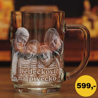 Originální dárkový půllitr pro dědečka s fotkou