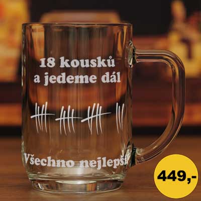 Originální dárkový půllitr k 25. narozeninám