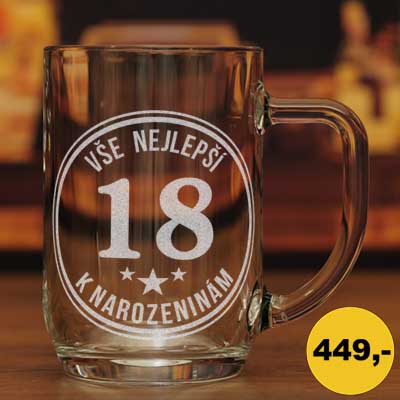 Originální dárkový půllitr k 25. narozeninám