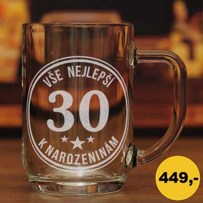 Originální dárkový půllitr k 30. narozeninám